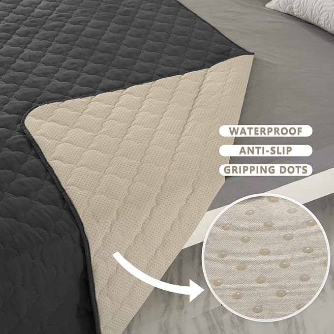 SPXTEX Dog Bed Cover Washable Pee Pads Dog Blankets for Puppy Large Dog Cat 1 Piece(52"x82",Dark