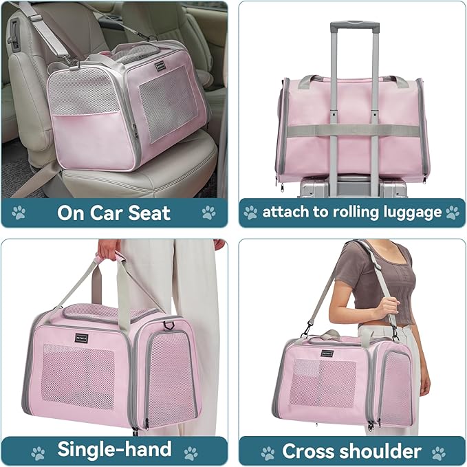 PETSFIT Cat Carrier for Large Cats 25 Lbs,