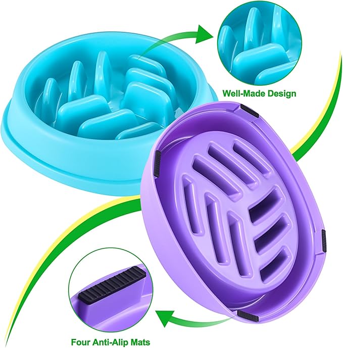 Slow Feeder Dog Bowls 2 Pack