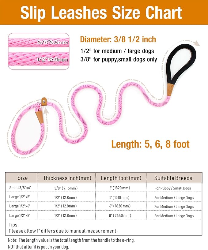 lynxking 6 FT Dog Leash Slip Lead 2