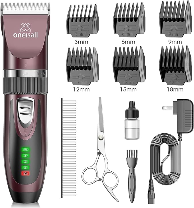 oneisall Dog Clippers Low Noise 2-Speed Quiet