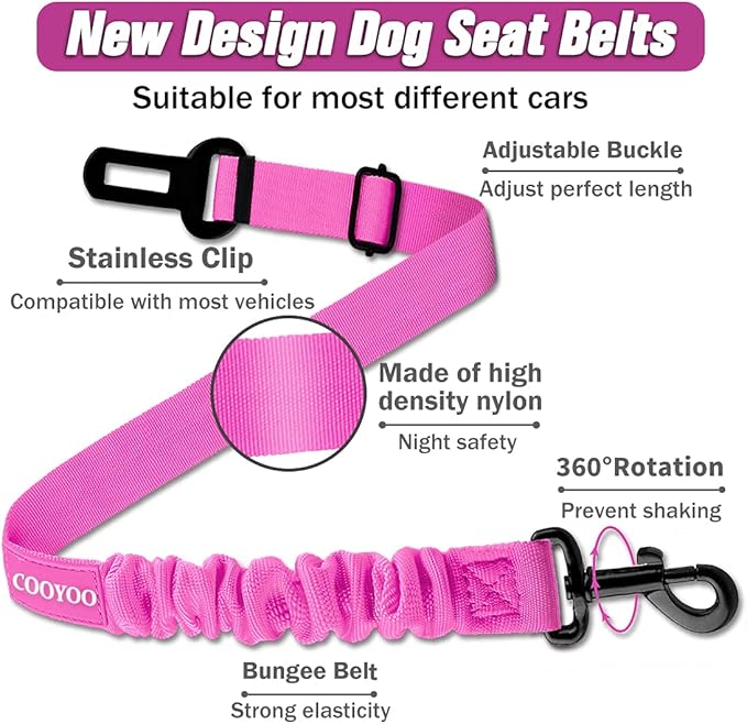 COOYOO Dog Seat Belt