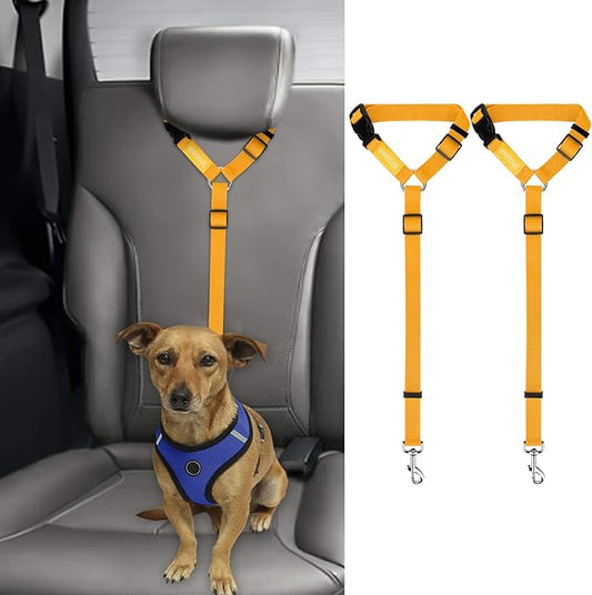 BWOGUE 2 Packs Dog Cat Safety Seat Belt