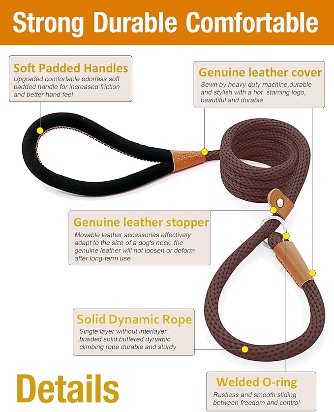lynxking 5 FT Dog Leash Slip Lead 2