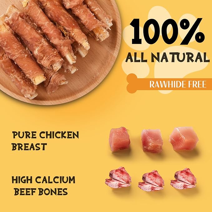 ASMPET Dog Treats Chicken Wrapped Beef Cartilage Dog