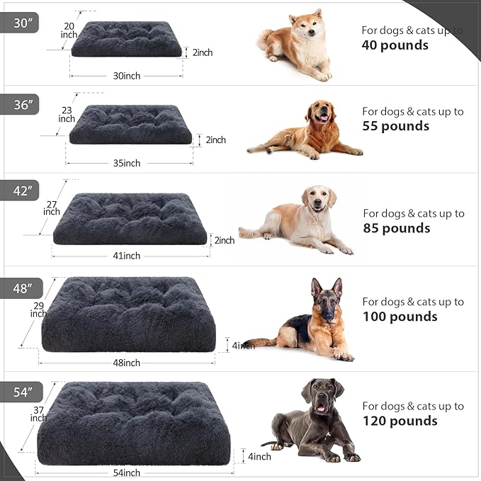 Vonabem Jumbo Dog Bed Washable with Removable Cover Waterproof 54 inch,
