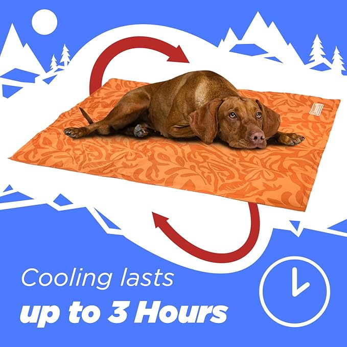 Coleman Small Coral Botanical Pattern Reversible Cooling Mat 18” x 24”