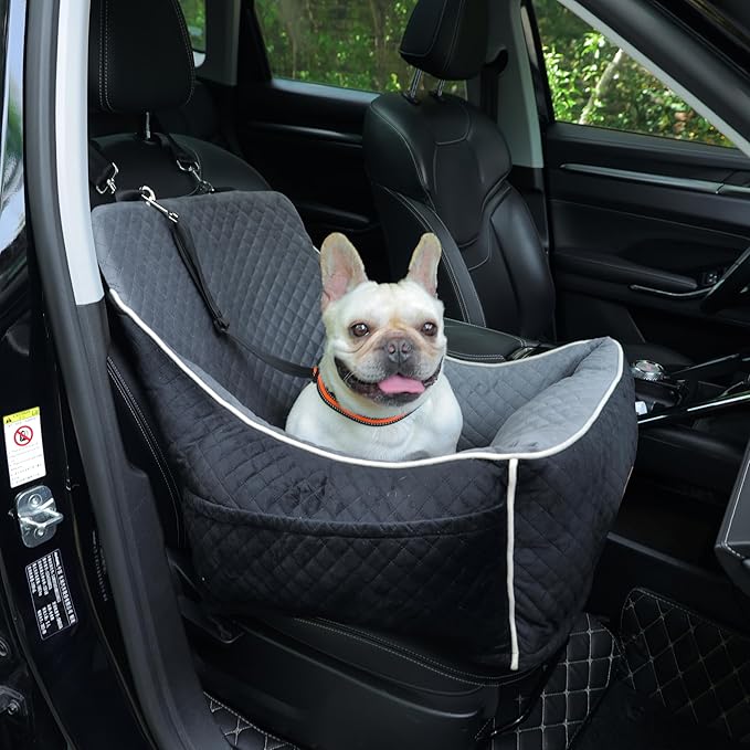 Dog Car Seat for Small/Medium Dogs 35lbs(Darkgray)