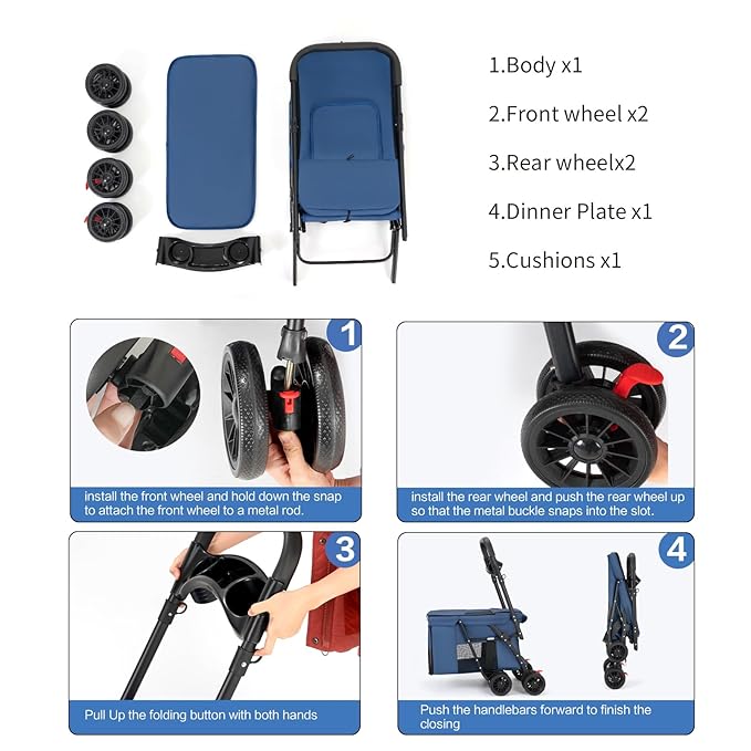 Pet Stroller 4 Wheels