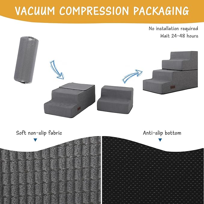 Dog Stairs for High Bed 4 Steps