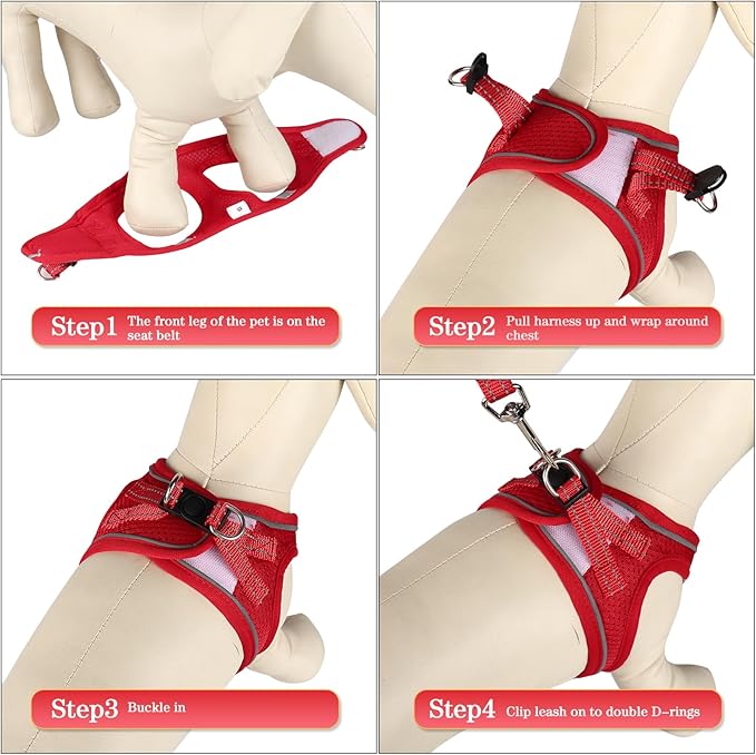YIMEIS Dog Harness and Leash Set 02, Medium 1)