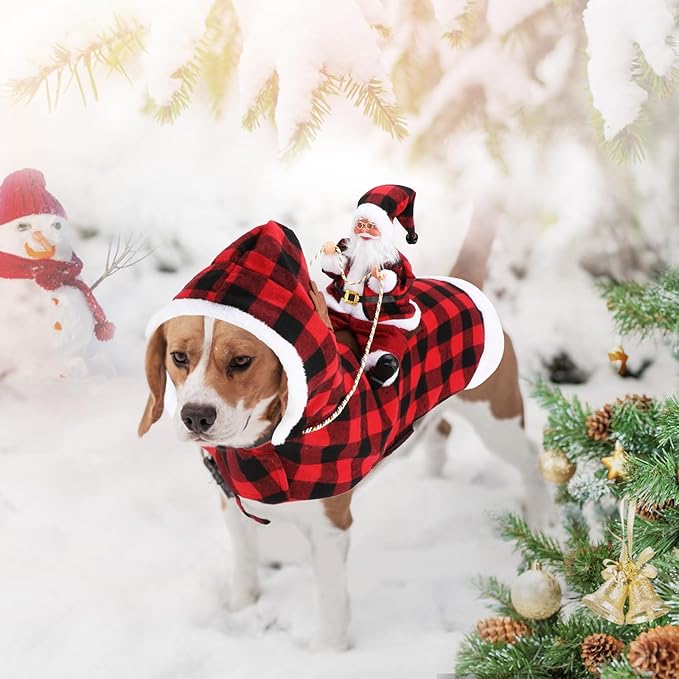 BWOGUE Santa Dog Costume Christmas Pet Clothes Santa