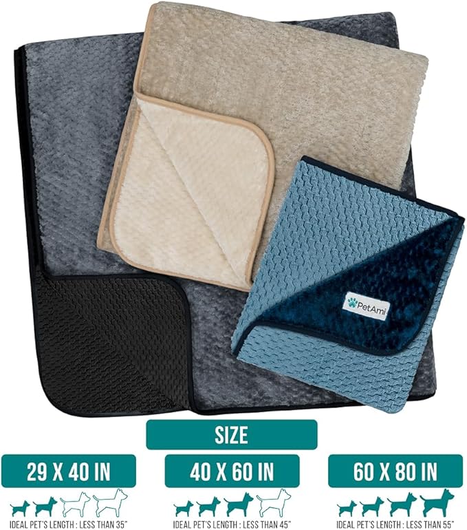 PetAmi Waterproof Dog Blanket 40x60 Taupe