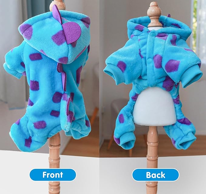 Idepet Halloween Dog Costume Dinosaur Clothes for Small Dogs