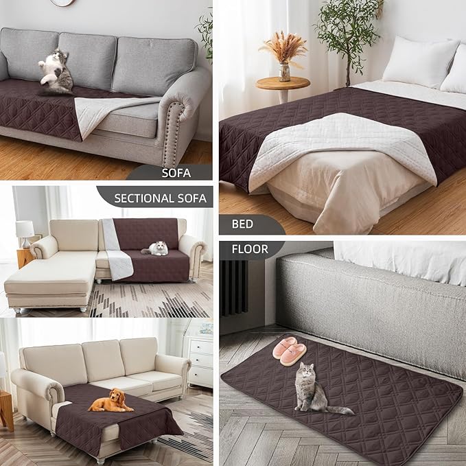 Water Resistant Dog Bed Cover Pet Blanket with Anti-Slip Back for Furniture Bed Couch Sofa (68x82 Inch