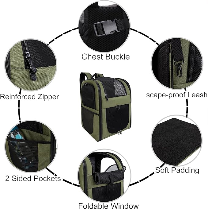 Apollo Walker Pet Carrier Backpack for Large/Small Cats and Dogs