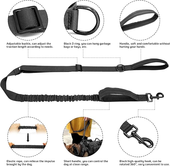 Forestpaw Tactical Dog Harness for Large Dogs