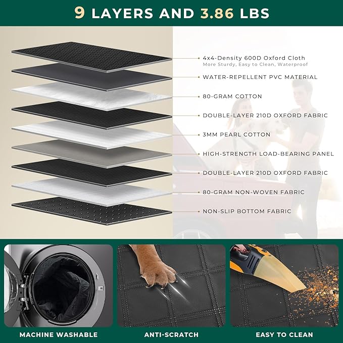 Dog Car Seat Cover for Back Seat 420 Pounds,Waterproof