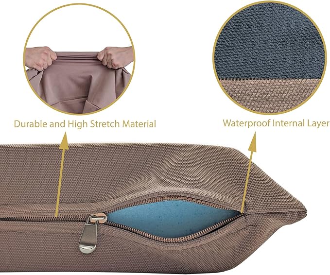 Waterproof Soft and Durable Brown Elastic Machine-Washable Large (50"x32")