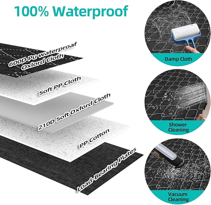 Back Seat Extender for Dogs Hard Bottom Dog 100% Waterproof