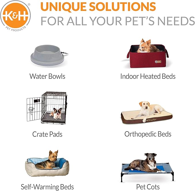 K&H Pet Products Elevated Cooling Outdoor Dog Bed 42 X 30 Inches