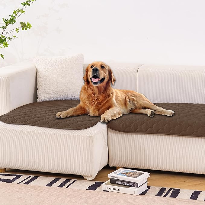 gogobunny 100% Double-Sided Waterproof Dog Bed Cover Pet Blanket Sofa Couch Furniture Protector for Puppy Large Dog Cat (32x53 Inch 1), Dark