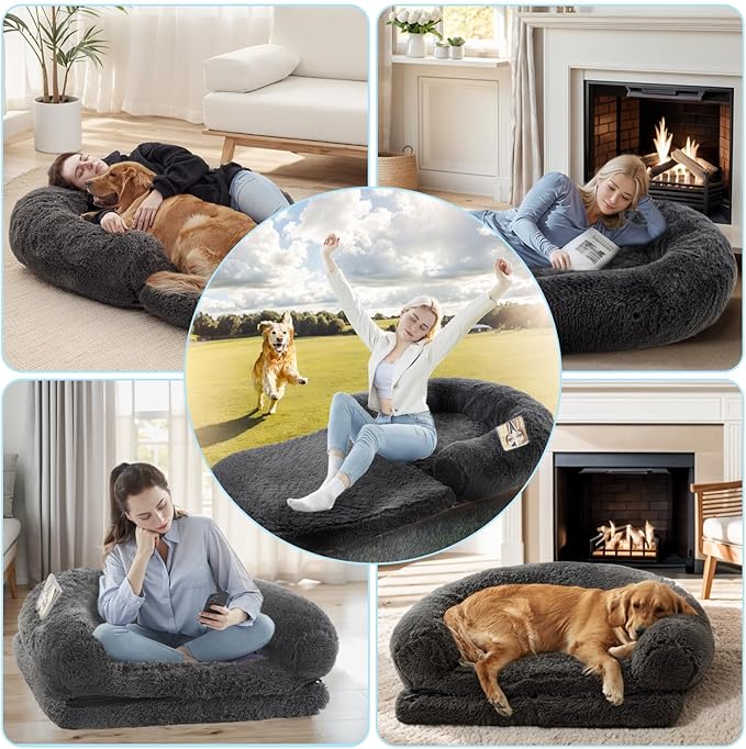 Human Dog Bed 72"x43"x10" Dog
