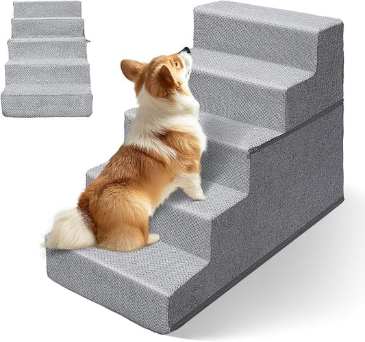 Topmart Dog Stairs for Small Dogs 5-Step,22.5" H,