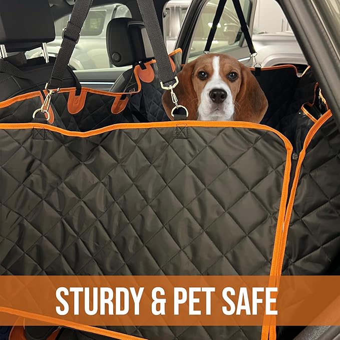 ASHLEY MADDEN Dog Car Seat Cover for Back Seat 100% Waterproof