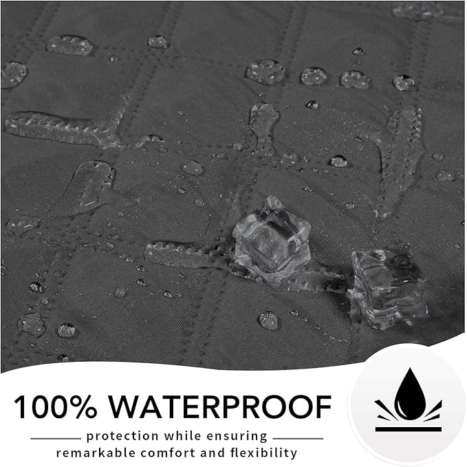 Easy-Going 100% Waterproof Dog Bed Cover Furniture Protector Sofa Cover Non-Slip Washable Reusable Incontinence Bed Underpads for Pets Kids Children Dog Cat(52X82 in,Dark Gray)