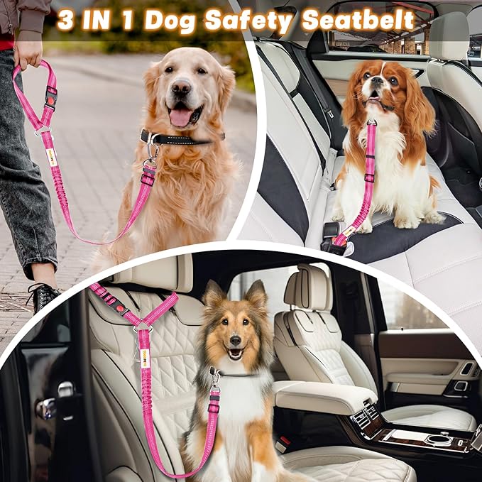 Dog Seat Belt Harness for Car 15 Inch