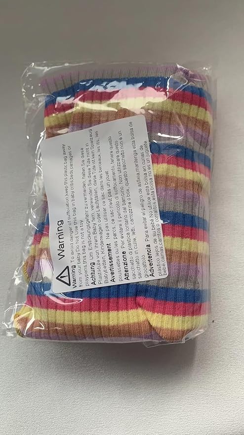 Small Medium Dog Clothes Rainbow Striped Dog Shirts Stretchable Long Sleeve Cat T-Shirt Pet Outfits for Chihuahua Yorkie Teddy (Yellow Edge