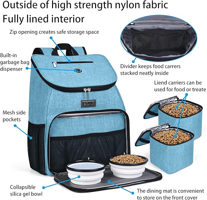BAGLHER丨Dog Travel Bag 2 Silicone 2 Food