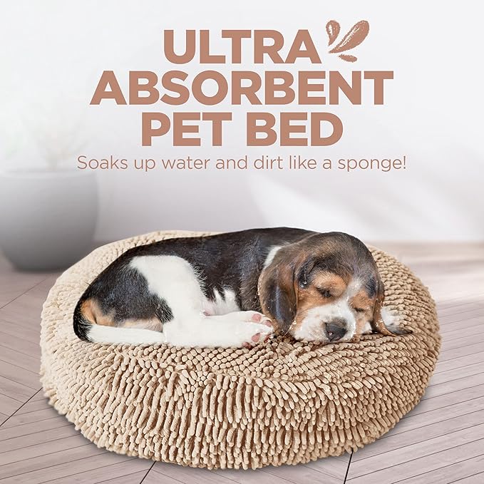 Soggy Doggy Doormat Super Snoozer Dog Bed 24" Round (24x24x6 Inches)