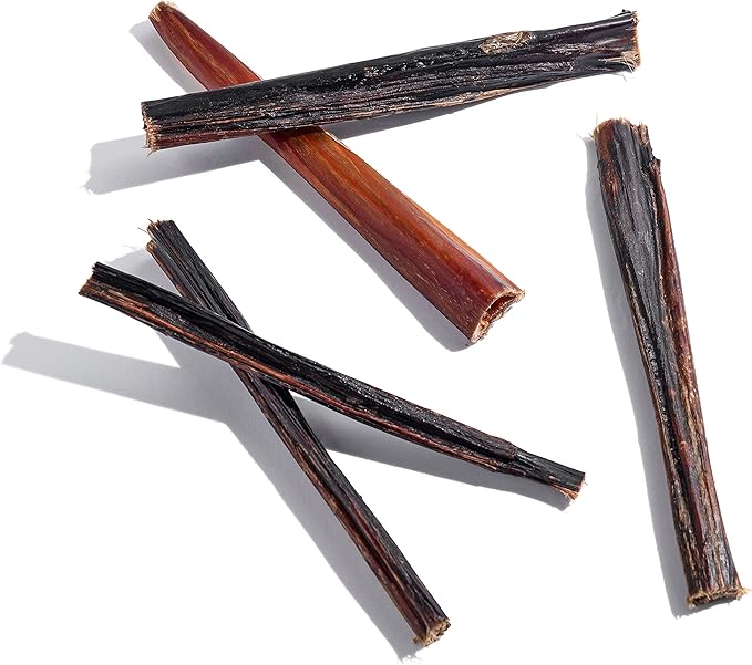 Jack&Pup 6 Inch Skinny Bully Sticks for Small Dogs 100% Beef 30 Pack)