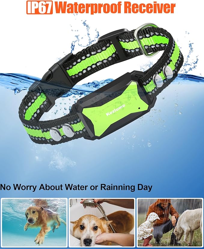 Dog Shock Collar with Remote 4000Ft Waterproof 5-120lbs Small 3 Channels, 3 Electronic