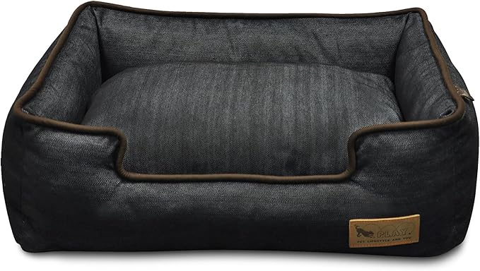 P.L.A.Y. Pet Lifestyle and You Denim Brown Lounge Bed for Dogs