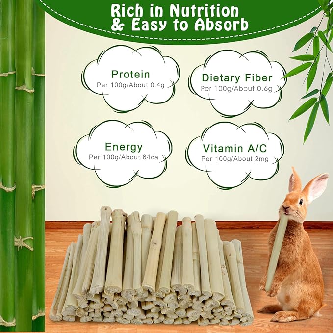 BWOGUE 1000g Pet Snacks Sweet Bamboo Chew Toy