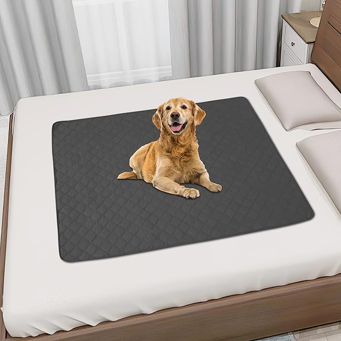 Easy-Going 100% Waterproof Dog Bed Cover, Non-Slip Pet Blanket for Furniture, Washable Couch Cover, Repleasement Sofa Cover (40X50 in, Dark Gray)