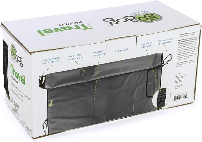 goDog Travel Hammock Style Car Seat Cover Protector