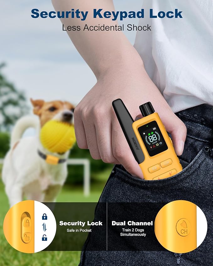 Jugbow Dog Shock Collar 3300FT Dog IPX7 Waterproof 4 Training