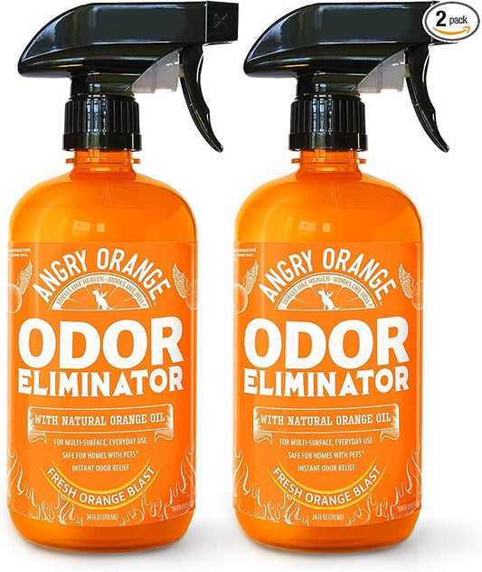ANGRY ORANGE Pet Odor Eliminator for Dog Urine and Smells 24 oz 2 Pack
