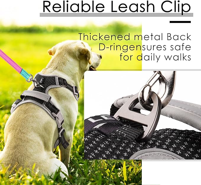 ThinkPet No Pull Harness Breathable Sport Harness with Handle-Dog Harnesses Reflective Adjustable for Medium Large Dogs