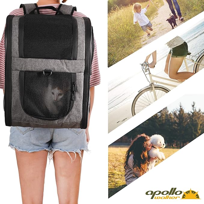 Apollo Walker Pet Carrier Backpack for Large/Small Cats and Dogs