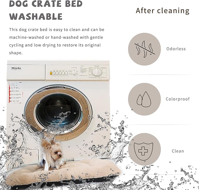 Dog Crate Bed 24 x 18 Washable 25 lbs