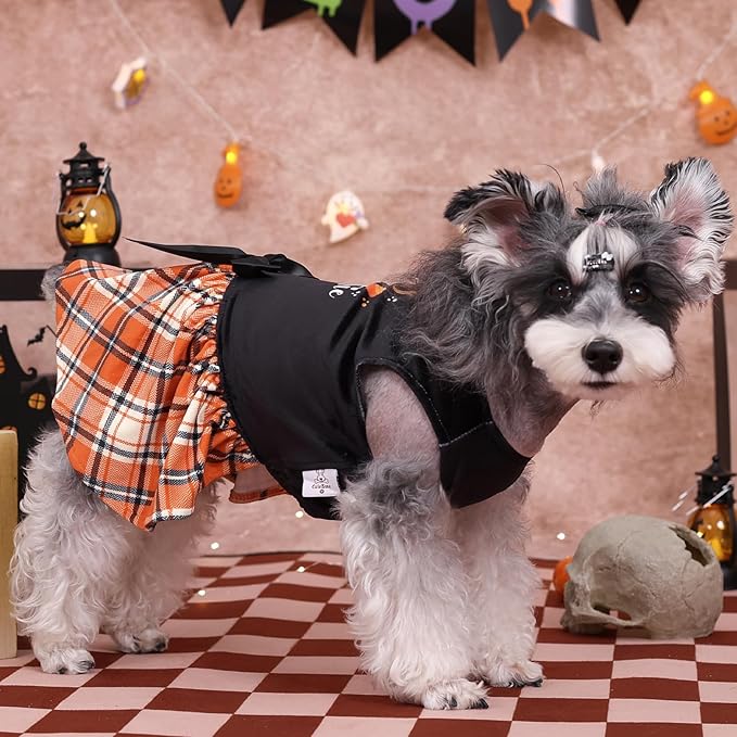 CuteBone Halloween Dog Dresses Velvet Holiday Small Dogs CVA45XXS-D