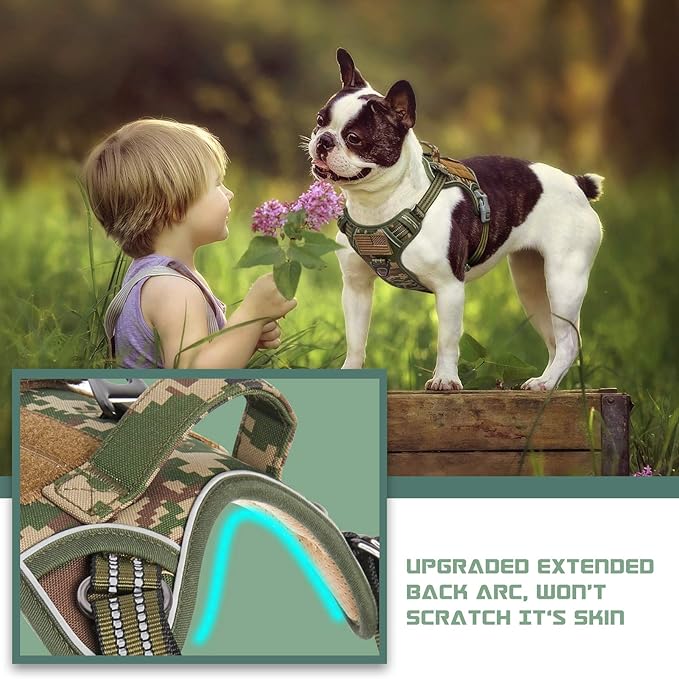 BUMBIN Tactical Dog Harness for Medium Dogs No Pull