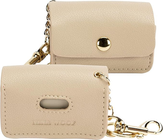 Leather Poop Bag Holder- Versatile Vegan Leather Waste Bag Holder for Dog Poop