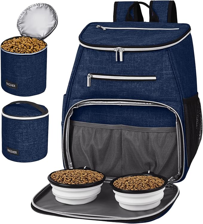 BAGLHER 丨Dog Travel Bag Backpack 2 Silicone 2 Food