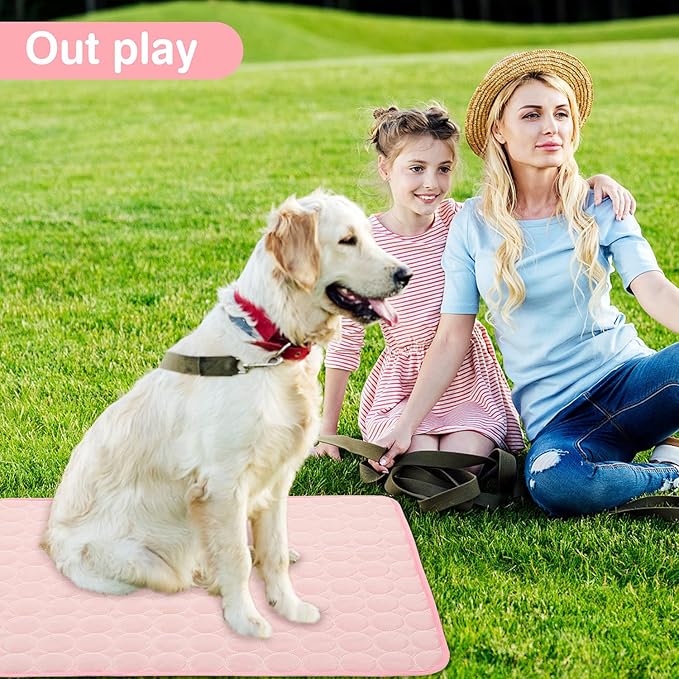 Pet Cooling Bed Mats Dog Cooling Mat Washable Comfort Breathable for Dogs and Cats Indoor Outdoor 21.65 * 27.55Inch)